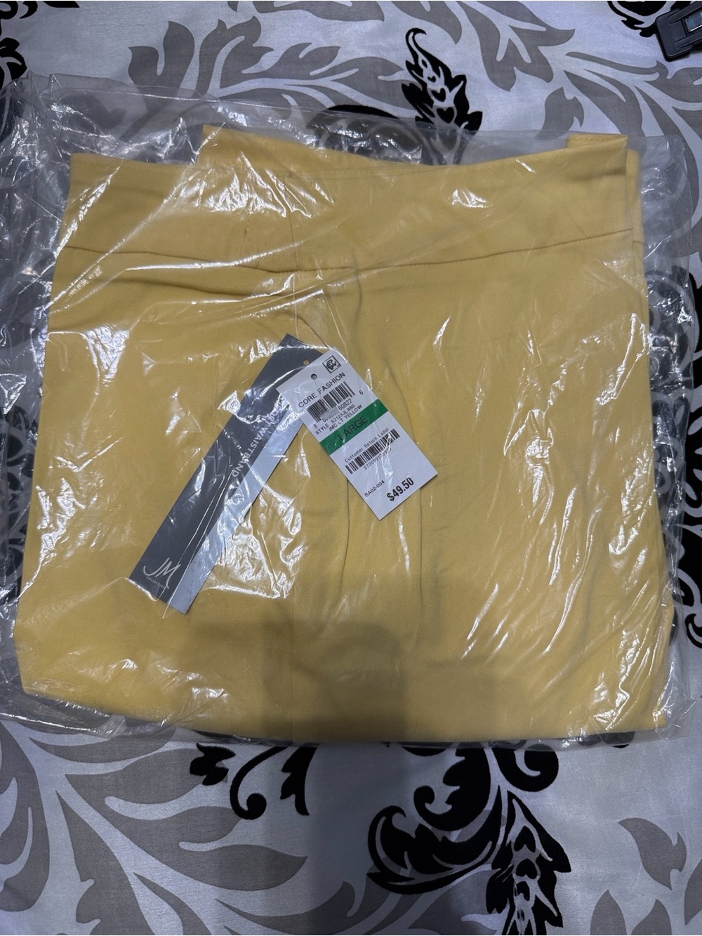 JM Collection Yellow Stretch Capris - Picture 8 of 8